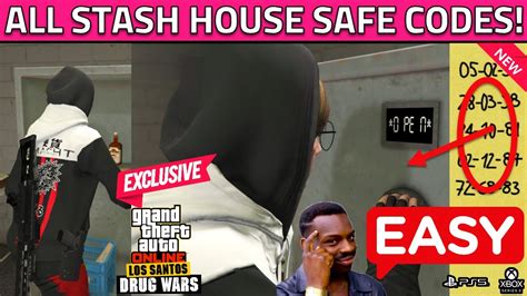 Stash Houses are Free Mode missions featured in Grand Theft Auto Online as part of the continuation of the Los Santos Drug Wars update, released during Eclipse Blvd Garage Week on February 16th, 2023. . Gta online stash house safe code